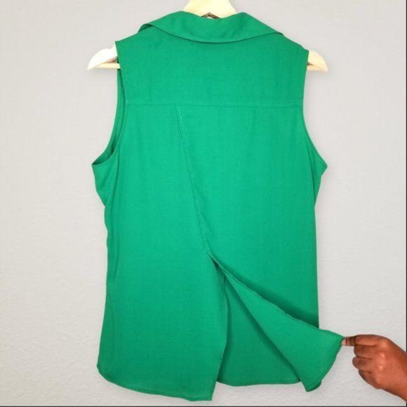 New York & Company Button Down Shirt Vest Blouse M - Picture 3 of 8